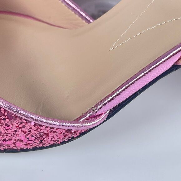 Gucci Horsebit Glittered Sandals - Pink | Women's 37.5 or US 7 - Picture 6 of 12